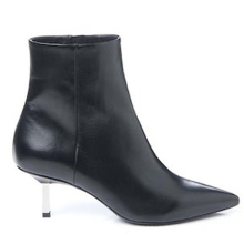 2020 Sexy Strange thin Med heel cow leather Booties Kitten heel Point Toe Ankle boots shoes women ankle booties for ladies